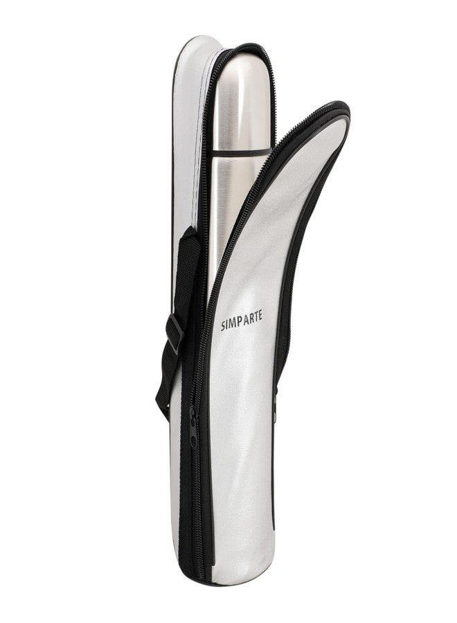 SIMPARTE 1000ml Stainless Steel Water Bottle with Twist Lid, Vacuum Insulated Hot & Cold Thermos, Leakproof, Rustproof, BPA Free, Portable, Durable - Ideal for Home, Office, Travel, Hiking, Silver - Image 3